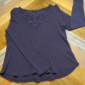 Faded Glory Navy blue long sleeve women's shirt xl